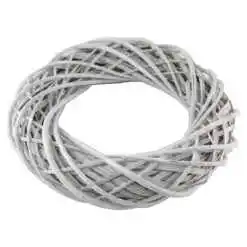 Coroana din rachita Grey, Gri 36 CM