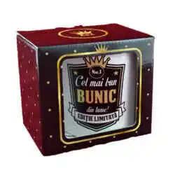 Cana ceramica Boss nr.1, 300 ml "Cel mai bun bunic din lume!", in cutie decorativa