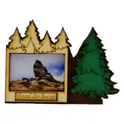 Magnet de frigider din lemn, Sfinxul din Bucegi 10 CM