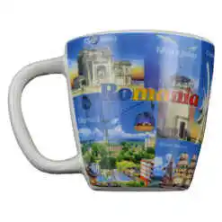 Alternative view of Magnet de frigider din ceramica Cana, Black Sea & Romania 8 CM