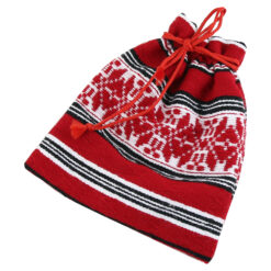 Traista cu snur, artizanat 16x18 CM, Rosu