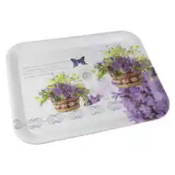 Tava pentru servire din plastic Buchet de flori 39x30 CM