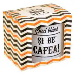 Cana ceramica Boss Mug 300 ml "Sezi bland si be' cafea!", in cutie decorativa