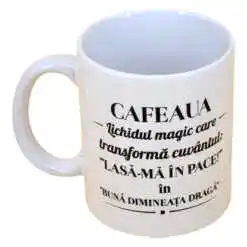 Alternative view of Cana ceramica Boss Mug 300 ml "Cafeaua. Lichidul magic...", in cutie decorativa