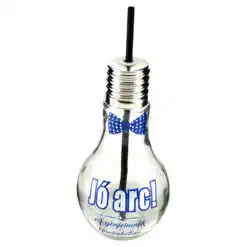 Sticla cu pai, forma bec "Jo arc" 9x22 CM