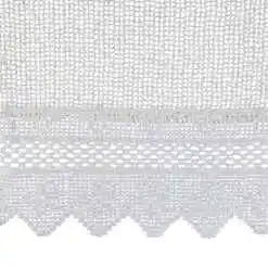 Perdea rustica din bumbac 160x180 CM, cu dantela florala