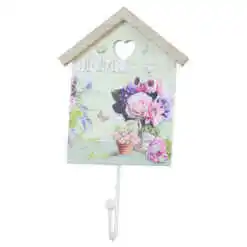 Alternative view of Cuier perete din lemn 13x23 CM, "Home/Love", casuta