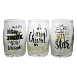 Set pahare de sticla - Design Party Time