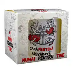 Alternative view of Cana ceramica 300 ml, " Cana Prietena adevarata", in cutie decorativa - Funny Mug