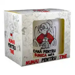 Alternative view of Cana ceramica 300 ml, "Cana pentru bunica mea", in cutie decorativa - Funny Mug