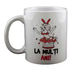Alternative view of Cana ceramica 300 ml, "La multi ani", in cutie decorativa - Funny Mug 2