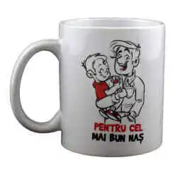 Cana ceramica 300 ml "Cel mai bun nas", in cutie decorativa - Funny Mug
