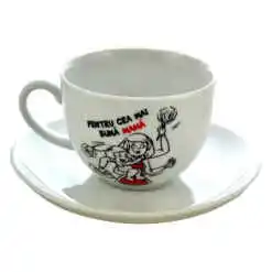 Ceasca cu farfurie din ceramica "Pentru cea mai buna mama"
