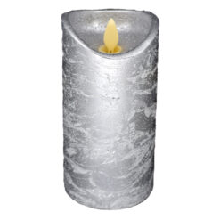 Lumanare cu led realizata din plastic - Argintiu