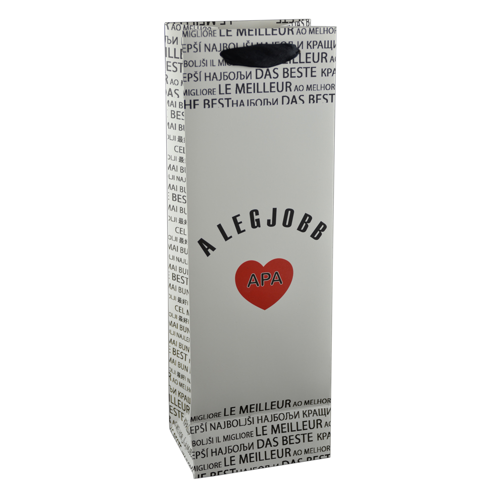 Punga cadou pentru bauturi realizata din hartie laminata - A legjobb apa/The best dad - imagine 3