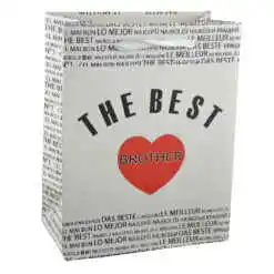 Alternative view of Punga cadou din hartie laminata 18x23 CM - A legjobb testver/The best brother