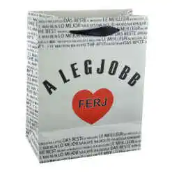 Punga cadou din hartie laminata 18x23 CM - A legjobb ferj/The best husband