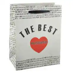 Alternative view of Punga cadou din hartie laminata 18x23 CM - A legjobb ferj/The best husband