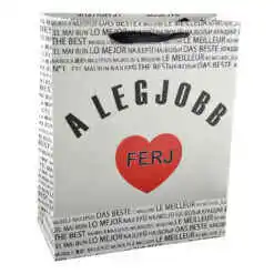 Punga cadou din hartie laminata 26x32 CM - A legjobb ferj/The best husband