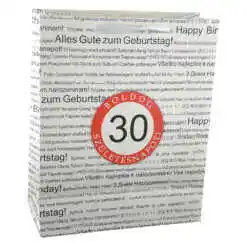 Punga cadou din hartie laminata 26x32 CM - Boldog szuletesnapot 30/Happy birthday 30