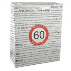 Alternative view of Punga cadou din hartie laminata 26x32 CM - Boldog szuletesnapot 60/Happy birthday 60