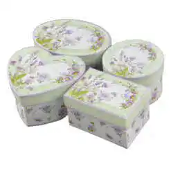 Set 4 cutii pentru bijuterii realizate din carton - Lavanda