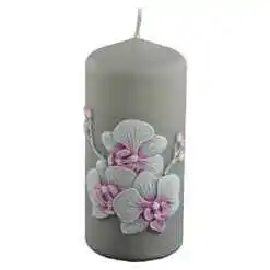 Alternative view of Lumanare cilindrica - Design Orchid Velvet (Model 1)