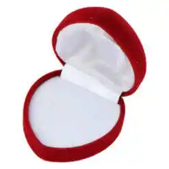 Alternative view of Cutie pentru inel din catifea 6 CM, Inima