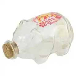 Pusculita din sticla "Pentru Vacante/All inclusive" 13x8 CM