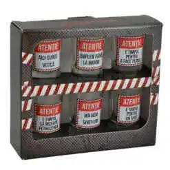 Set 6 pahare realizate din sticla Atentie! 35 ml