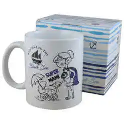 Cana ceramica 300 ml "Super mami", in cutie decorativa - Black Sea
