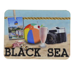 Magnet frigider din lemn Black Sea, 8x6 CM