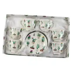 Alternative view of Set de 6 cesti cu farfurie 220 ml - Design Cactus