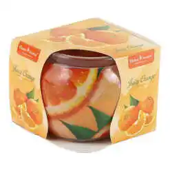 Lumanare parfumata in pahar Juicy Orange, Home Aroma 220 gr