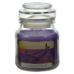 Lumanare parfumata in borcan cu capac - Lavender Fields & Homemade Lavender Soap, cu aroma de lavanda