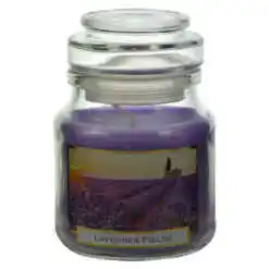 Lumanare parfumata in borcan cu capac - Lavender Fields & Homemade Lavender Soap, cu aroma de lavanda