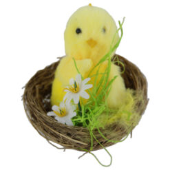 Decoratiune pentru Pasti Cuib cu puisor 8 CM