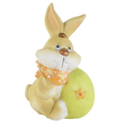 Figurina Iepuras cu ou 15 CM, din ceramica