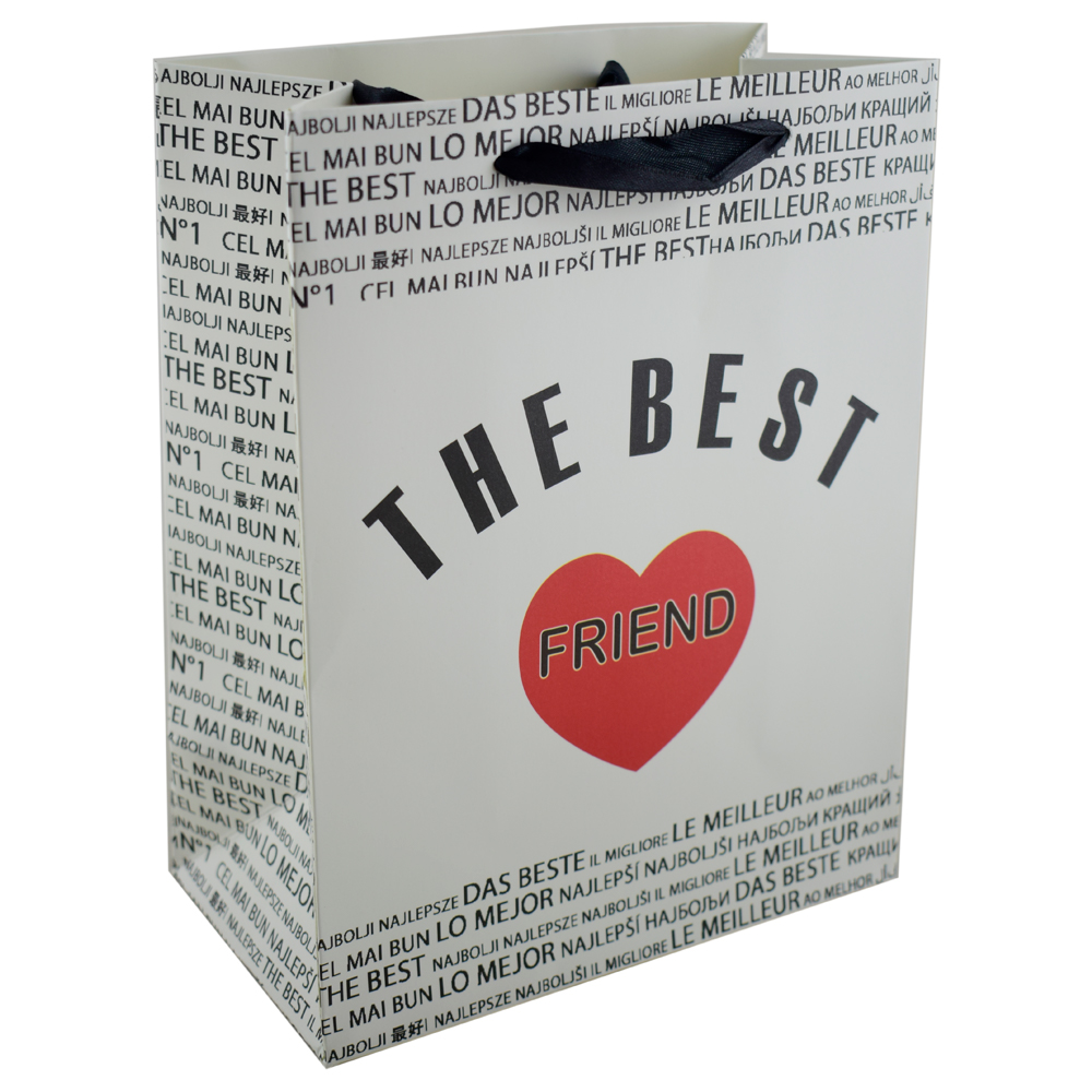 Punga cadou din hartie laminata 18x23 CM, A legjobb Barat/The Best Friend - imagine 2