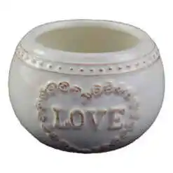 Ghiveci din ceramica 9x7 CM - Design inscriptionat "Love"
