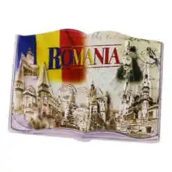 Magnet de frigider din rasina 7x6 CM, Castele, Romania, Carte