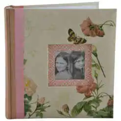 Album pentru fotografii - Design cu fluturi si flori - 2 culori