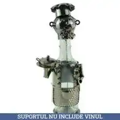 Suport sticla de vin, din metal Bucatar 8x28 CM