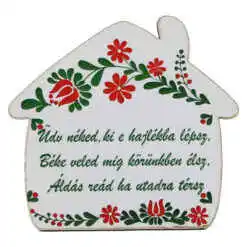 Alternative view of Magnet de frigider din lemn 7x6.5 CM, Casuta "Szekelyfold"