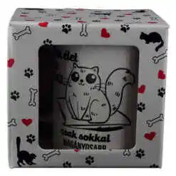 Alternative view of Cana Boss din ceramica 300 ml "Van elet cica nelkul, csak sokkal maganyosabb", in cutie decorativa