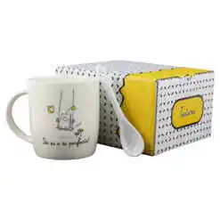 Cana cu lingurita 330 ml "Sa ai o zi perfecta", in cutie decorativa