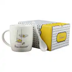 Cana cu lingurita 330 ml "Buna dimineata", in cutie decorativa