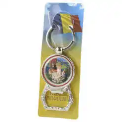 Breloc din metal "Castelul Bran" cu desfacator sticle si calendar Eternety, 3.5 CM