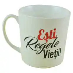 Alternative view of Cana You are the best din ceramica 480 ml "Esti regele vietii"