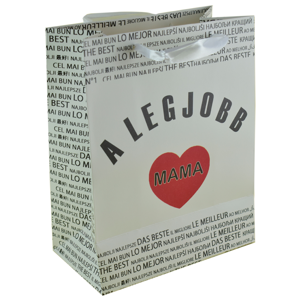 Punga cadou din hartie 18x23 CM, A legjobb Mama/The best Grandma - imagine 3